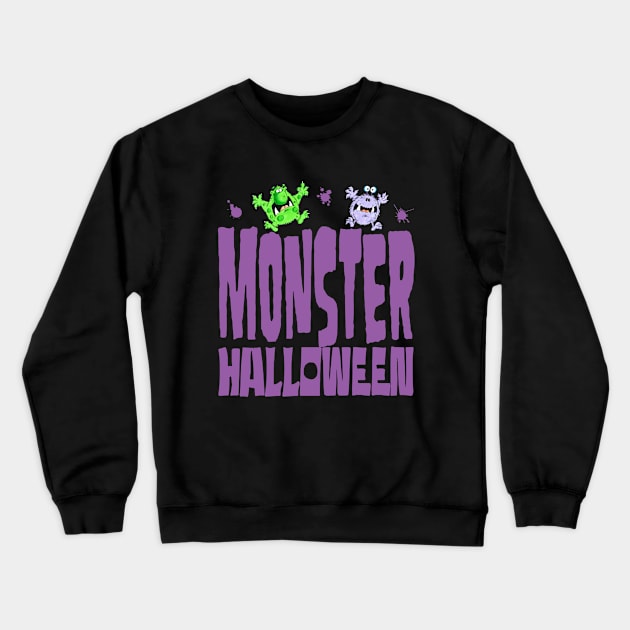Monster Halloween! Crewneck Sweatshirt by brendanjohnson